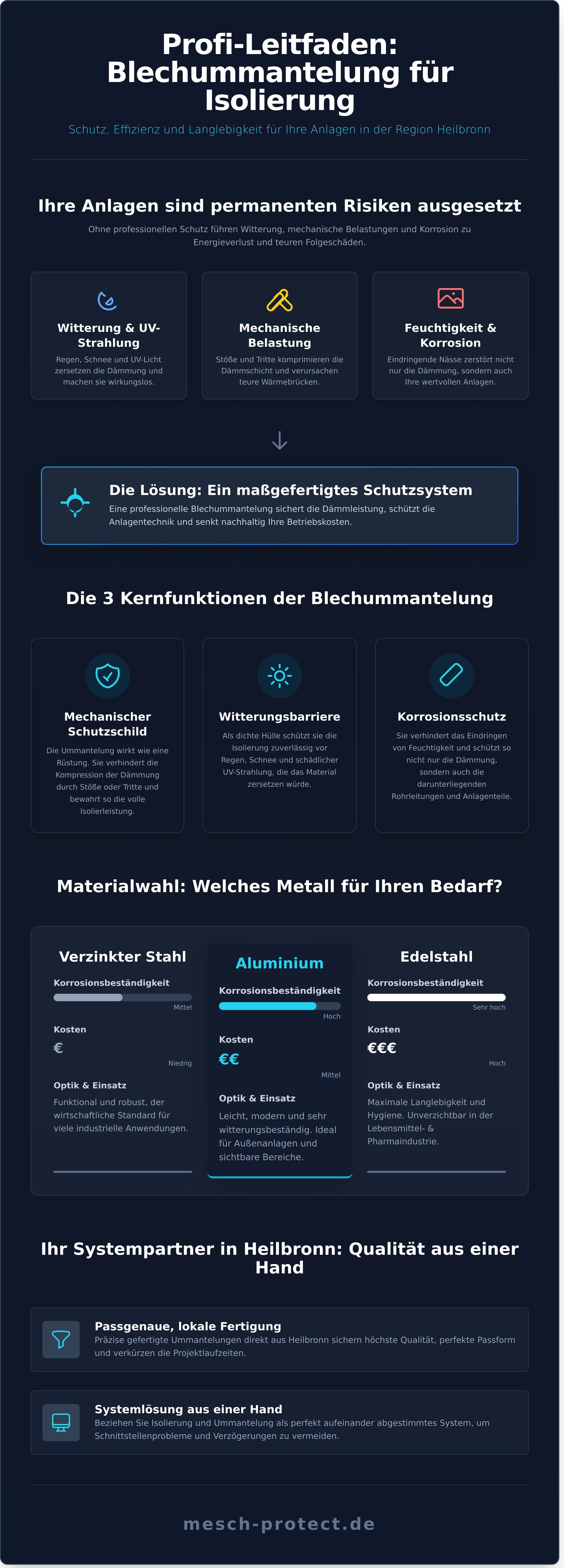 Blechummantelung für Isolierung Heilbronn