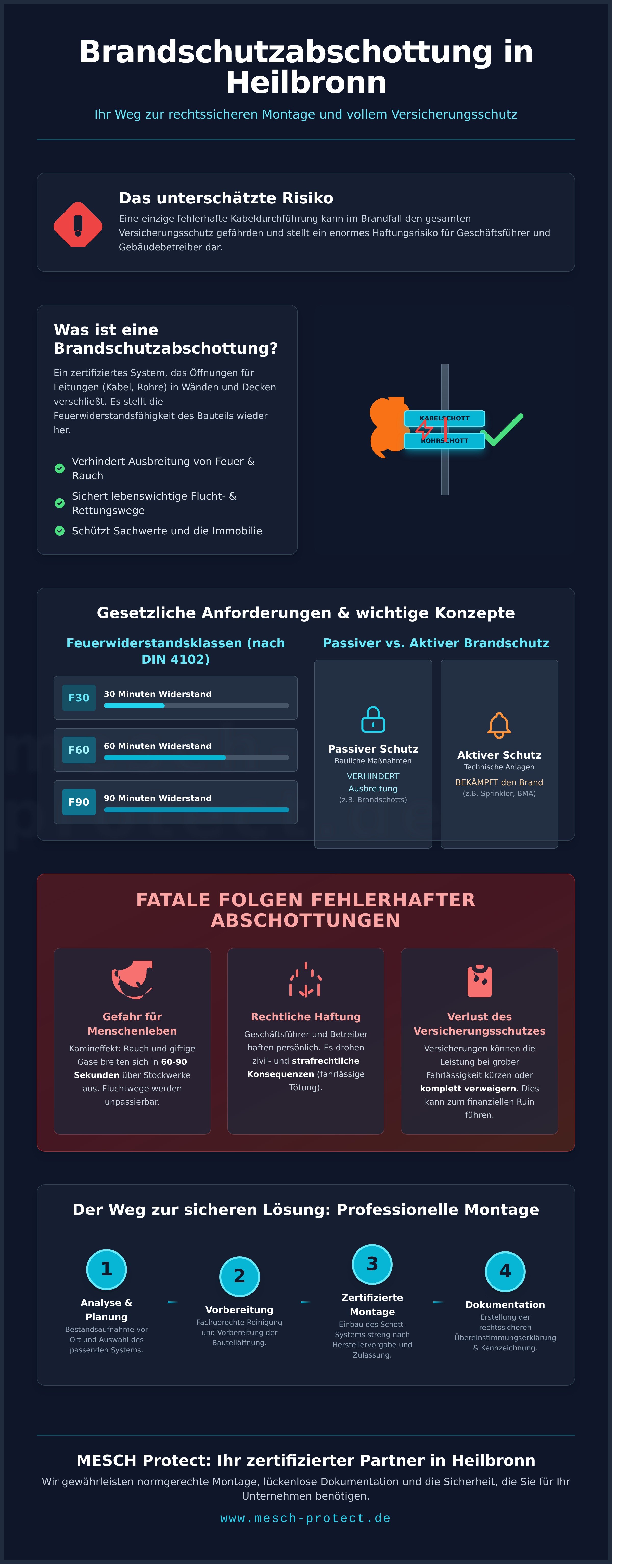 Brandschutzabschottung Montage Heilbronn