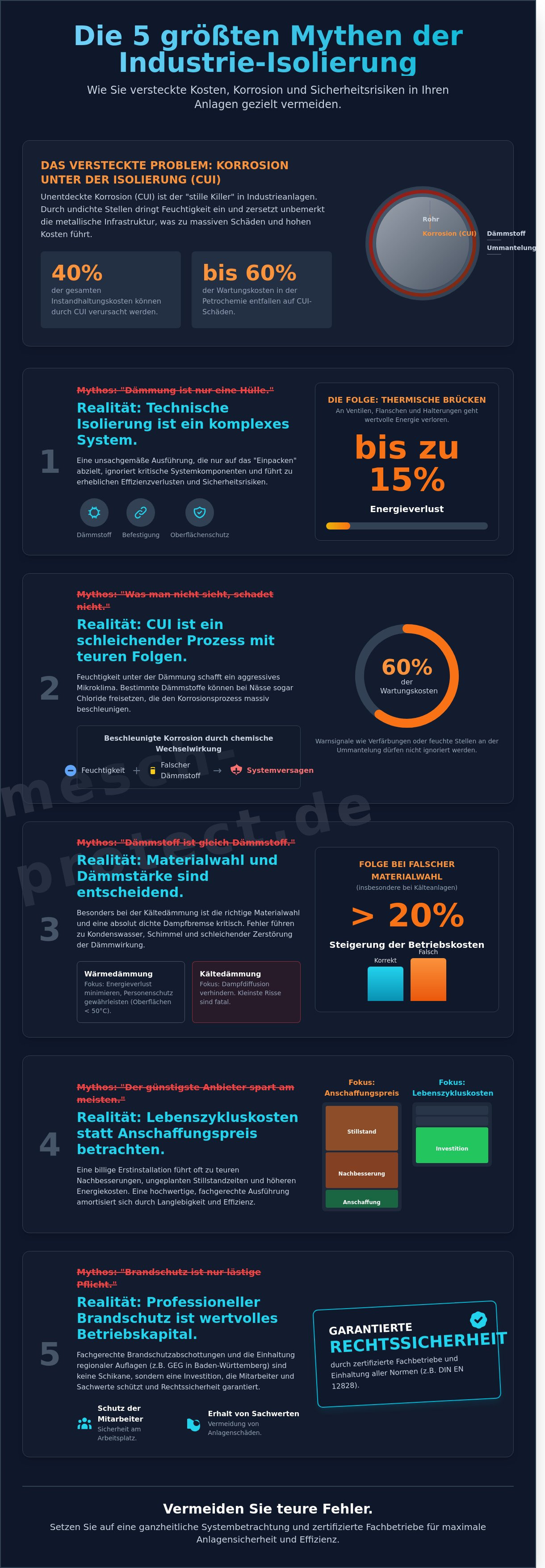 Fehler Dämmung Industrie