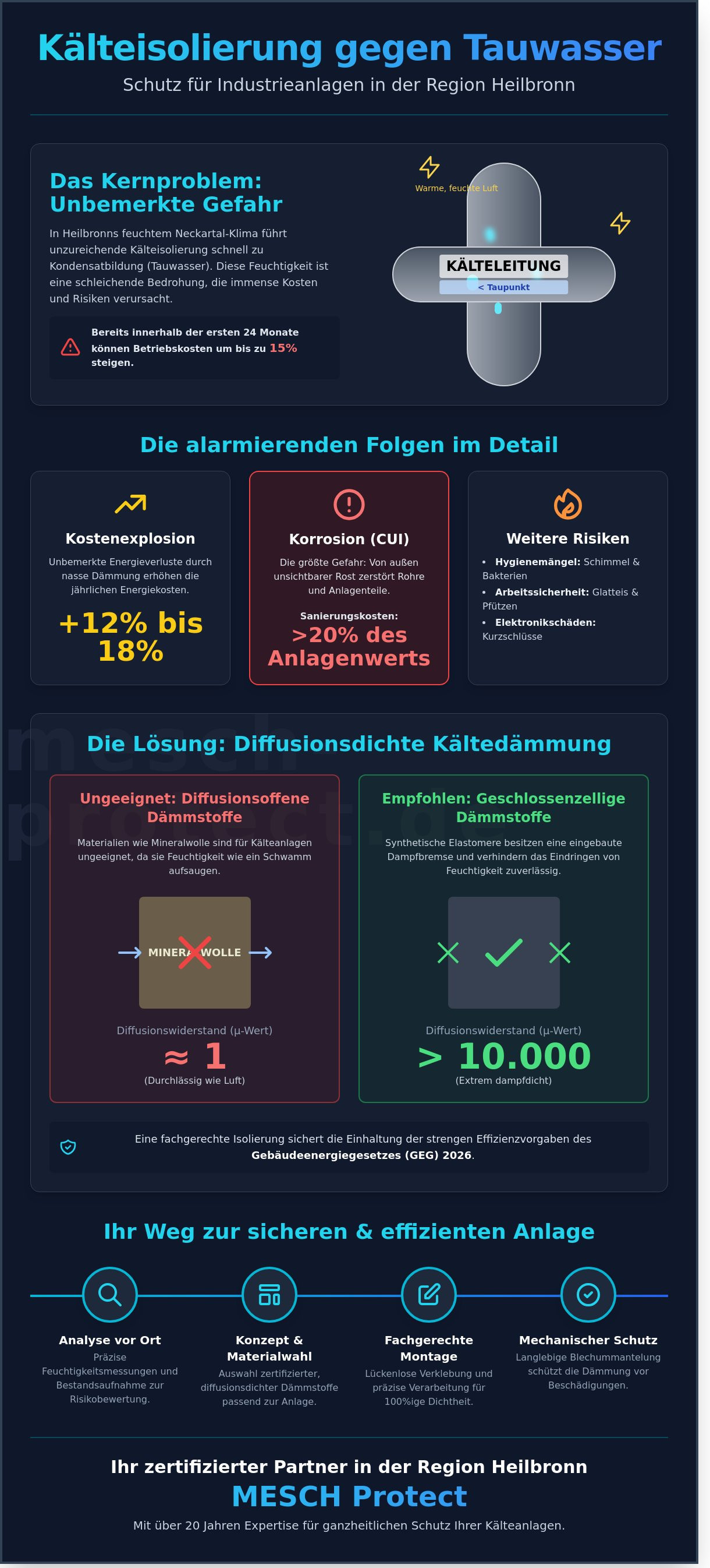 Kälteisolierung gegen Tauwasser Heilbronn